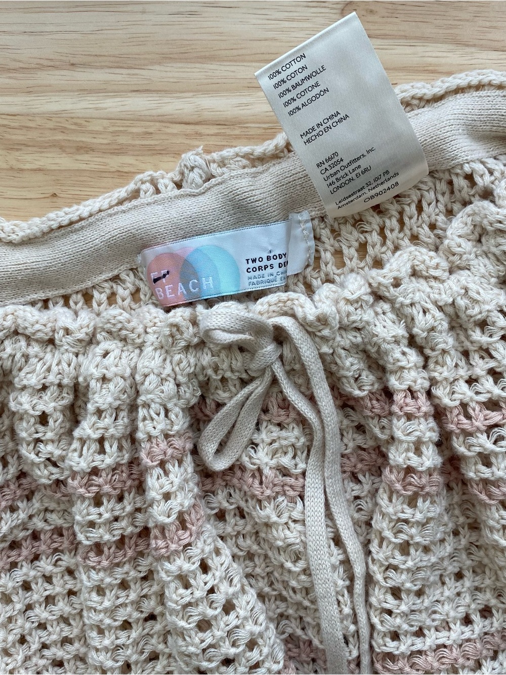 Free people Beach Crochet Drawstring shorts